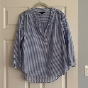 J. Crew Blue and White Striped Tunic Top